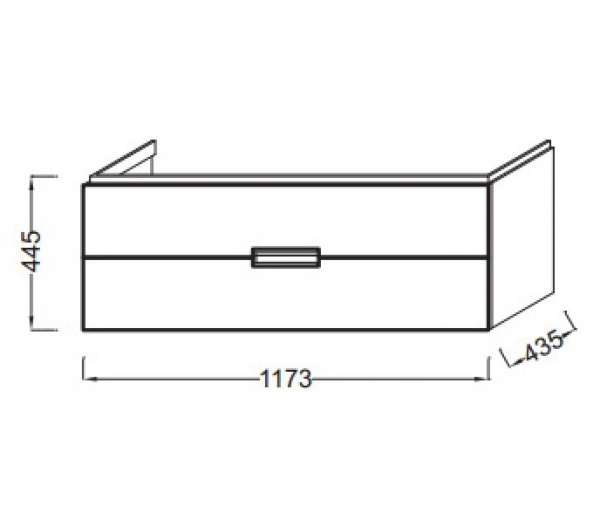 Тумба под раковину 115 см Jacob Delafon Reve EB1137-G95 оливковый блестящий