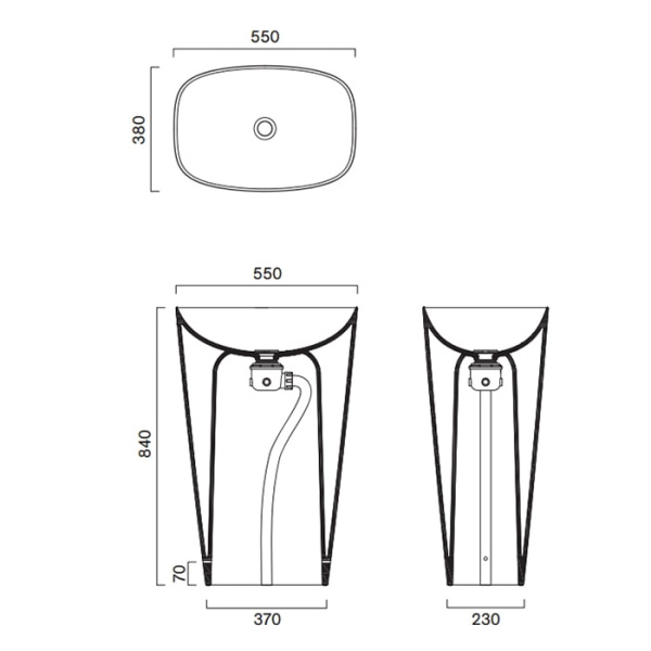 Раковина Catalano Green 55 0428550001 напольная
