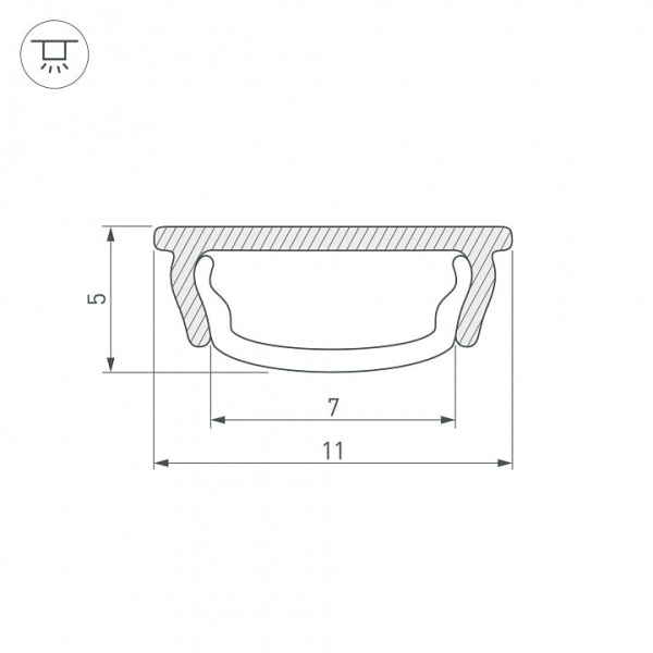 Профиль Arlight ARH-BENT-W11-2000 ANOD 023592