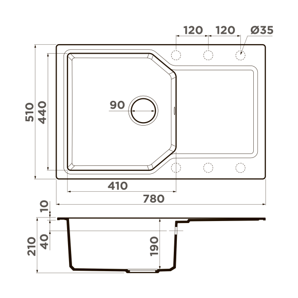 Кухонная мойка Omoikiri Yonaka 78-PA Artgranit/пастила 4993704