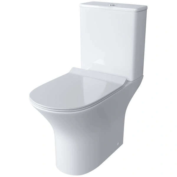 Унитаз-компакт Grossman GR-4465S безободковый, с сиденьем микролифт, белый