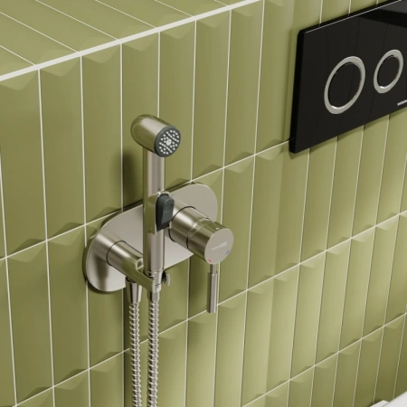 Гигиенический душ WasserKRAFT Wern 4238 со смесителем, никель