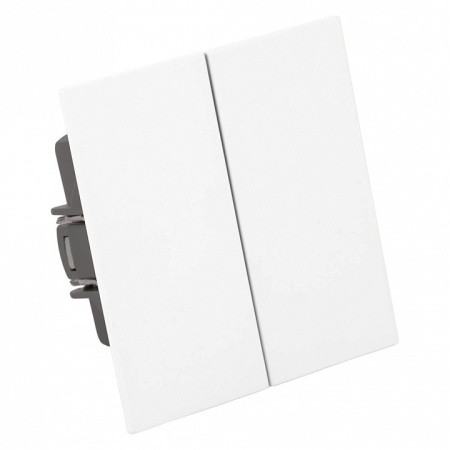 Переключатель двухклавишный без рамки Stekker Мия 50434