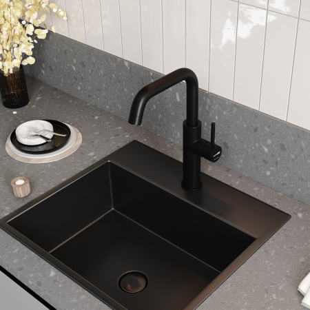 Смеситель для кухни WasserKRAFT A8567 черный матовый