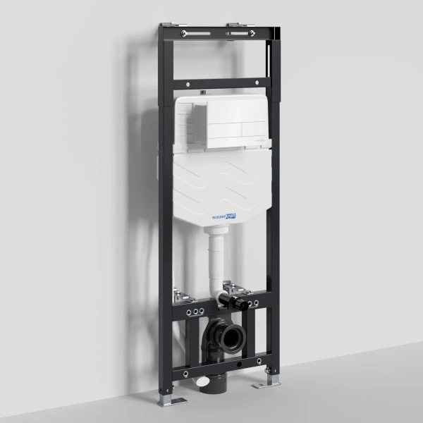 Инсталляция для унитаза WasserKRAFT Alme 15 15TLT.010.ME.WH04 с кнопкой смыва, белый