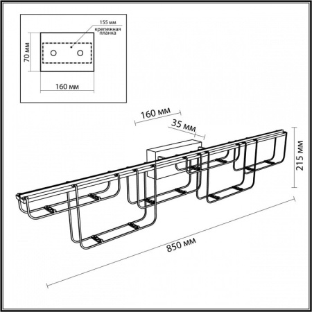 Накладной светильник Odeon Light ZAHA 7060/12WL