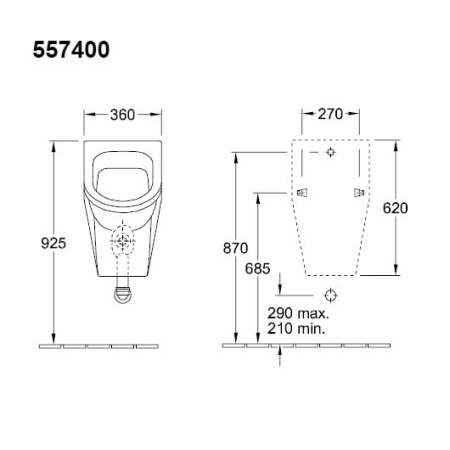 Писсуар Villeroy&Boch Architectura 55740001