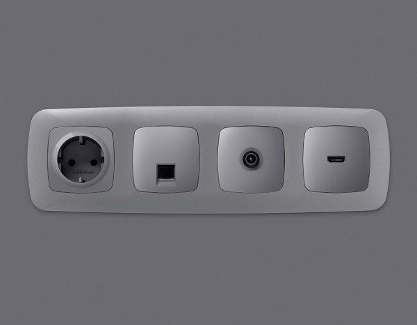 Накладка для ТВ-розетки Ambrella Volt Quant OP5130