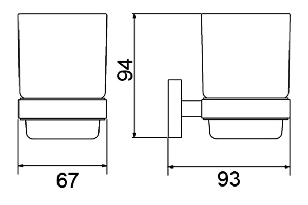 Стакан для зубных щеток Timo Selene 12033/03