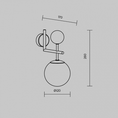 Бра Maytoni Museo MOD436WL-01BS