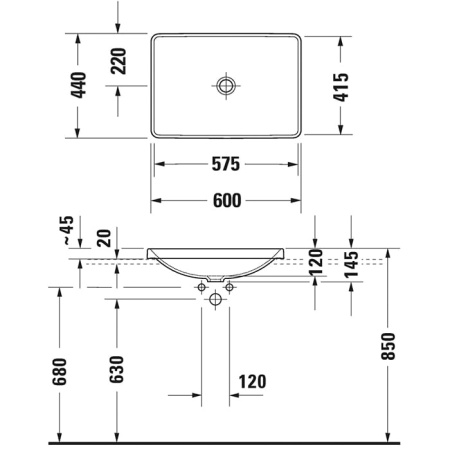 Раковина Duravit D-Neo 60 0358600079