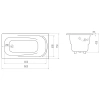 Ванна чугунная Goldman Elegant EG15075 150x75 см, белый