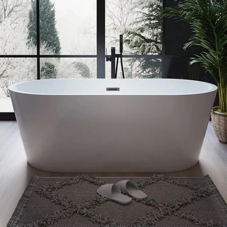 Акриловая ванна Ceruttispa Resia CT7388 168x73 см, отдельностоящая, белый