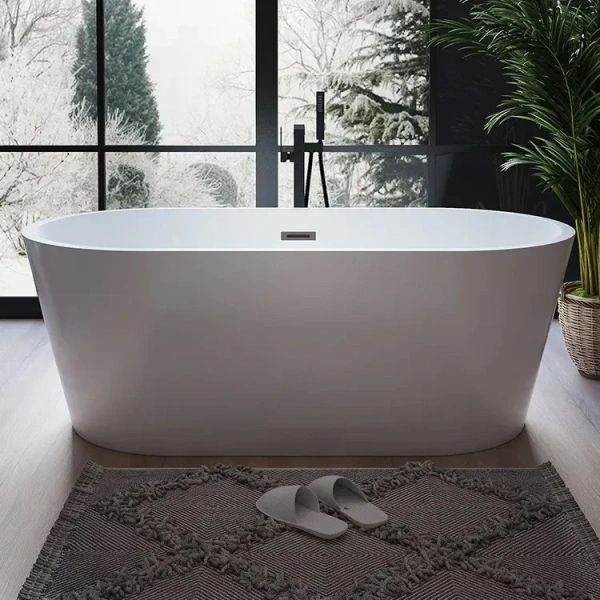 Акриловая ванна Ceruttispa Resia CT7388 168x73 см, отдельностоящая, белый