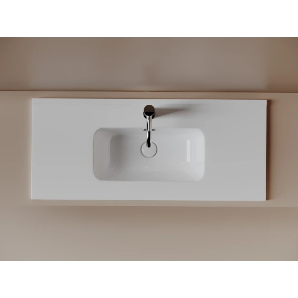 Раковина Ceramicanova Compact CN7030 91x39,5 см, накладная, белый