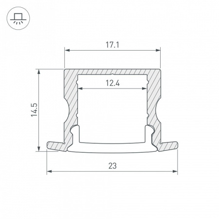 Профиль встраиваемый Arlight ARH-LINE 036327