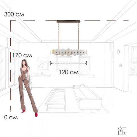 Подвесной светильник Loft it Alicante 10248/1200