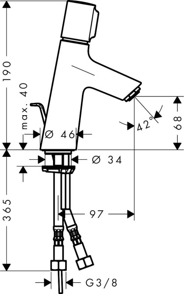Смеситель для раковины hansgrohe Talis Select S 72040000
