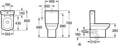 Чаша для унитаза-компакта Roca Dama Senso Compacto 342518000