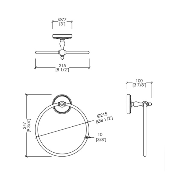 Полотенцедержатель Devon&Devon Dorothy 21,5 DOR407BR бронза