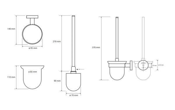 Ерш подвесной Bemeta Brilo 161113017
