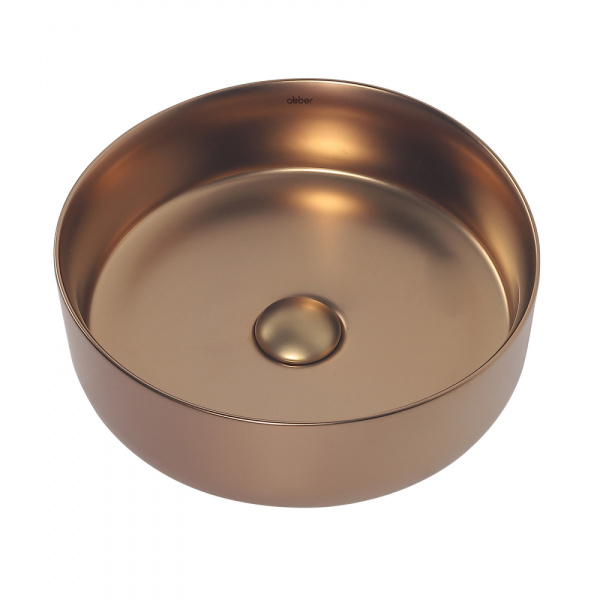 Раковина накладная Abber Bequem 36 AC2108MRG розовое золото матовое