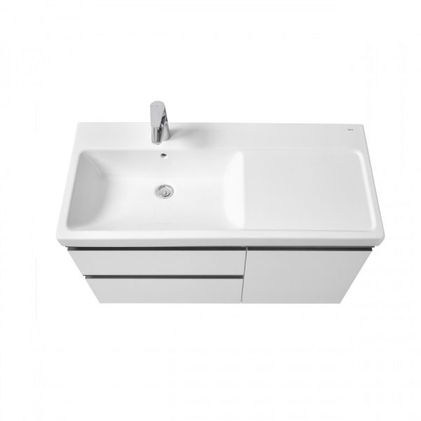 Тумба под раковину Roca Domi 100 левая A857477806 белый глянец