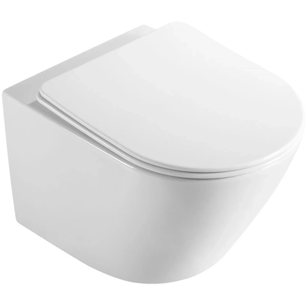 Унитаз подвесной Vincea One VT1-29 безободковый, торнадо, с сиденьем микролифт, белый