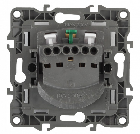 Розетка с заземлением, без рамки Эра Эра 12 12-2001-01