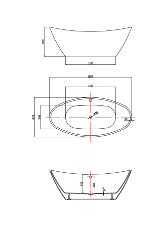 Акриловая ванна Vincea 180x87 VBT-203