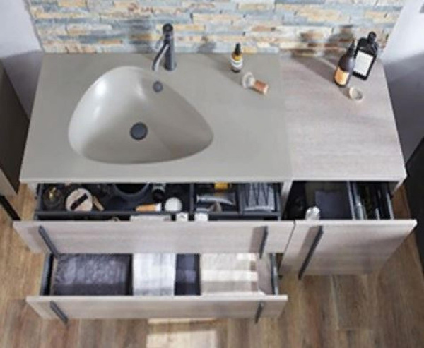 Тумба под раковину 145 см Jacob Delafon Nouvelle Vague EB3037RU-NR2 коричневая кожа