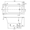 Акриловая ванна Villeroy&Boch Omnia architectura 140x70 UBA147ARA2V-01