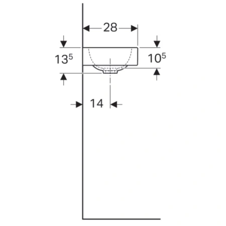 Раковина 38x28 см Geberit iCon 124736000