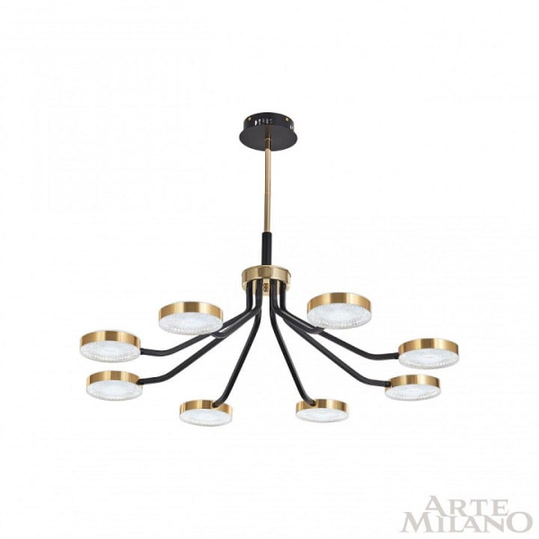 Люстра на штанге Arte Milano Ferrara-76079 276079/8 BK/GD