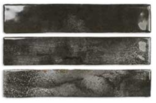 DNA Enamel Настенная керамическая плитка Charcoal 5x25 глазурованный глянцевый