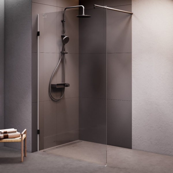 Душевая перегородка AM.PM X-Joy 120 W94WI-120-F1-BTE черная