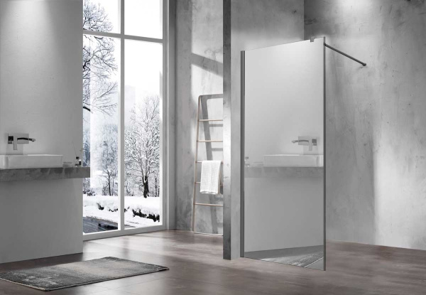 Душевая перегородка Vincea Walk in 90 VSW-1H900MRGM вороненая сталь