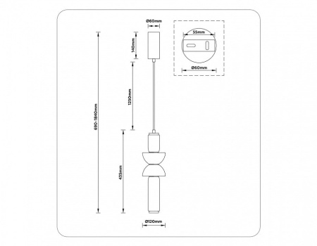 Подвесной светильник Ambrella Light LH LH11021