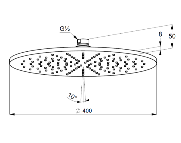 Верхний душ Kludi A-Qa 64340N0-00 брашированное золото