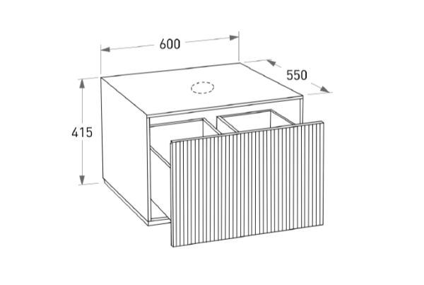 Тумба под раковину Salini Armonia 60 27A.2.600.415.13.1 латунь