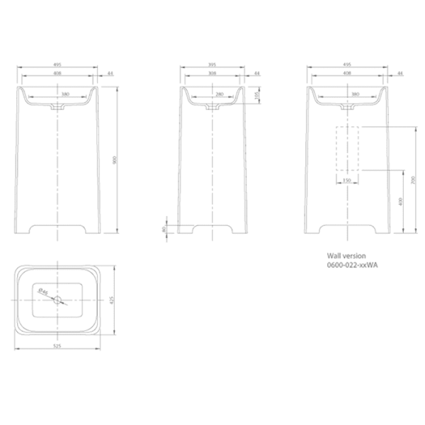 Раковина Knief Feel 53 0600-022-01 bi matt