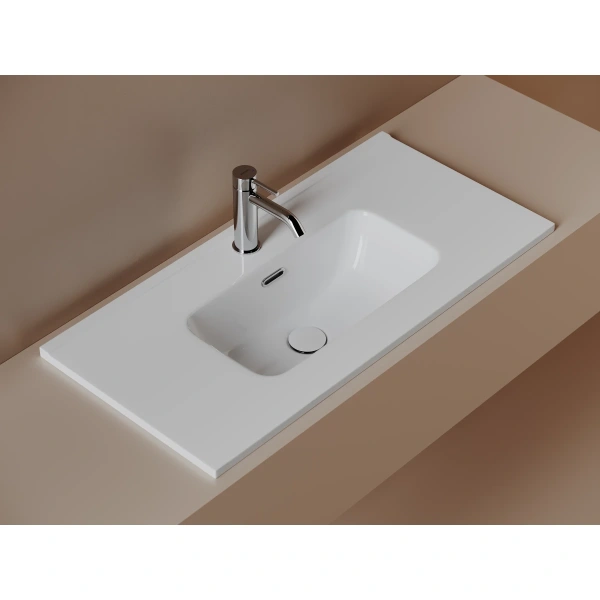 Раковина Ceramicanova Compact CN7026 81x39,5 см, накладная, белый