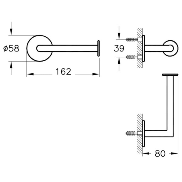 Держатель туалетной бумаги Vitra Origin A4488736 черный