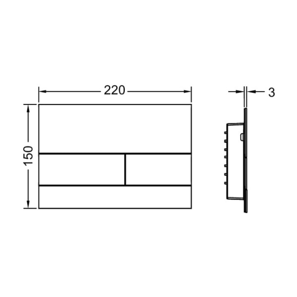 Клавиша смыва Tece TECEsquare II 9240843 брашированный никель