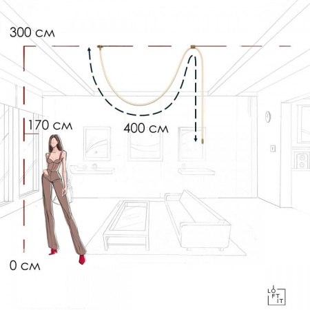Подвесной светильник Loft it Thread 10388A Brass