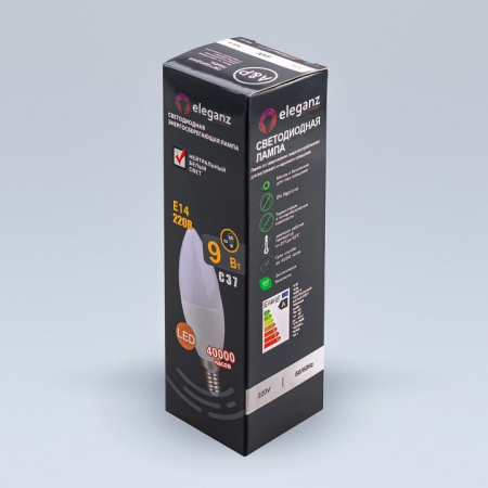 Лампа светодиодная Eleganz E14 9Вт 4500K EL-0079