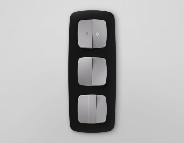 Клавиши для выключателя двухклавишного c подсветкой Ambrella Volt Quant OP5040