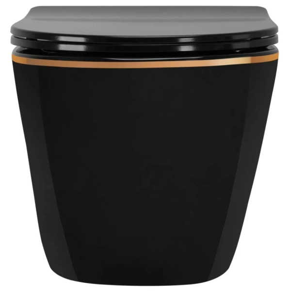 Подвесной безободковый унитаз с сиденьем микролифт Rea Carlo Mini REA-C8800