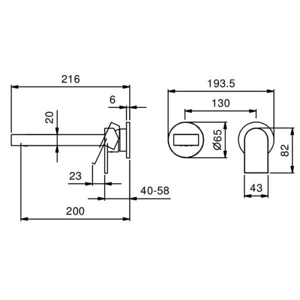 Смеситель для раковины Fantini Mare 51 02 V011B