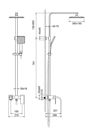 Душевая стойка Timo Selene SX-1013/00